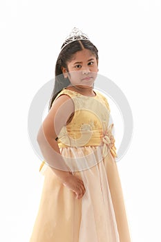 Girl on white background