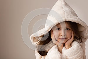 girl in a white coat