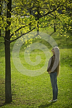 The girl in the woods