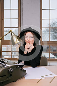 Girl at the writing table