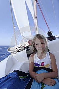 Girl on yacht