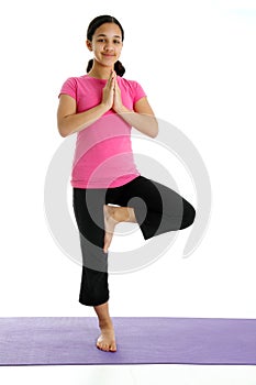 Girl in Yoga Pose