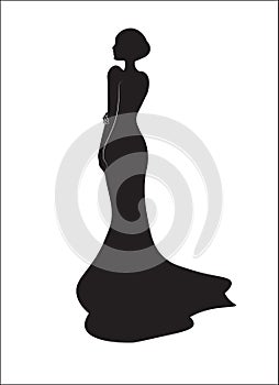 Girle bride silhouette