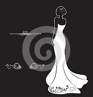 Girle silhouette bride