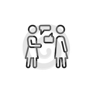 Girlfriends Conversation line icon