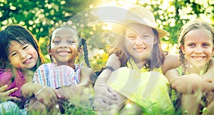 Girlfriends Femininity Friendship Closeness Smiling Concept photo