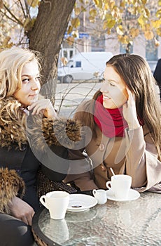 Girlfriends gossip and coffee