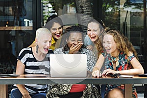 Girlfriends Hangout Laptop Funny Concept