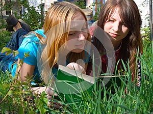 The girlfriends read the book.