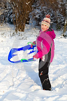 Girlie in snow photo