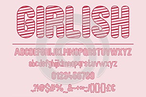 Girlish Coquette Color Font Set