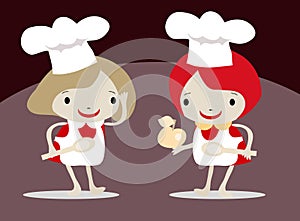 Girls Chef Cooking