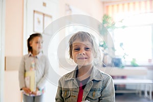 Girls in children`s polyclinic