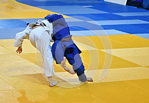 Girls compete in Judo