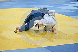 Girls compete in Judo