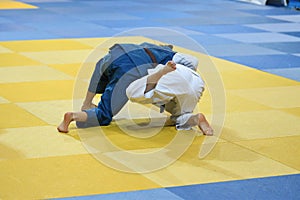 Girls compete in Judo