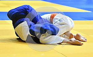 Girls compete in Judo