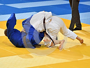 Girls compete in Judo