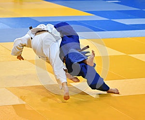 Girls compete in Judo