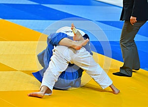 Girls compete in Judo