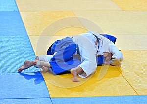 Girls compete in Judo