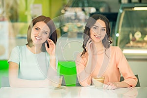 Girls drinking coffee