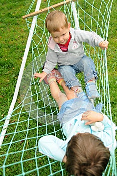 Girls on hammock