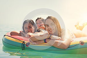 Girls having fun in the water