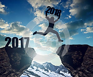 Girls jump to the New Year 2018