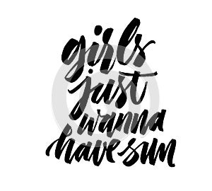 Girls just wanna have sun - Summer holidays and vacation letteri