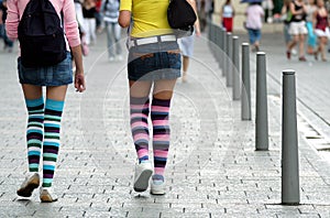 Girls in knee socks
