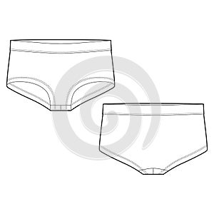 Girls lingerie underwear. Lady underpants. Female white knickers. photo