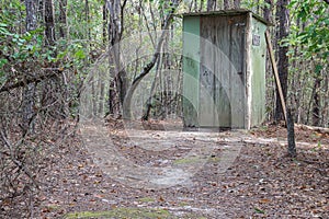 Girls Outhouse In The Forest.