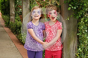 Girls with Painted Faces