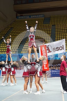 Girls-participants of cheerleaders team Assol