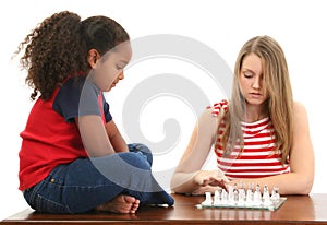 Girls Playing Chess