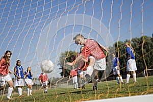 Girls Playing Soccer