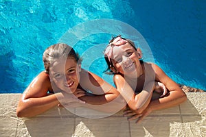 Girls in pool