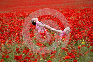 Girls with poppies