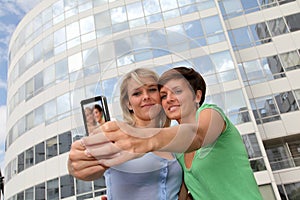 Girls taking picture