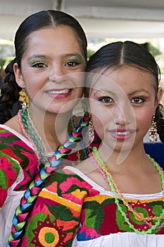 Girls on traditional costumes