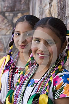 Girls on traditional costumes