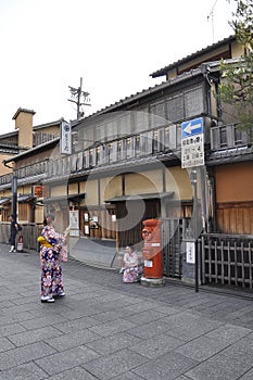 Kyoto, 13th may: Gion or Geisha district from Kyoto City in Japan