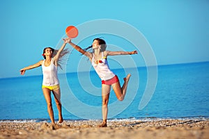 Girls in water