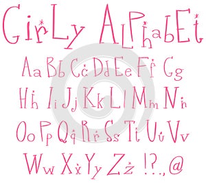 Girly alphabet photo