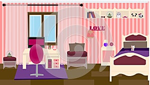 A girly bedroom