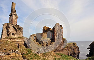 Girnigoe and Sinclair Castle,Caithness,Scotland,UK
