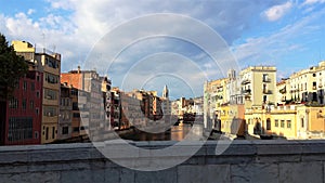 Girona is beautiful old city on the river. photo