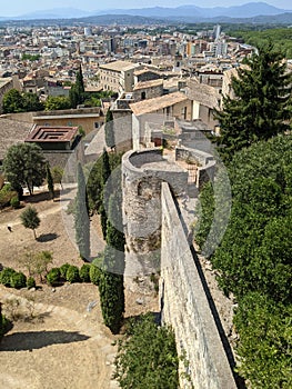 Girona walls, Catalonia, Spain photo