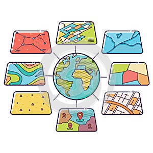 GIS Concept Data Layers for Infographic